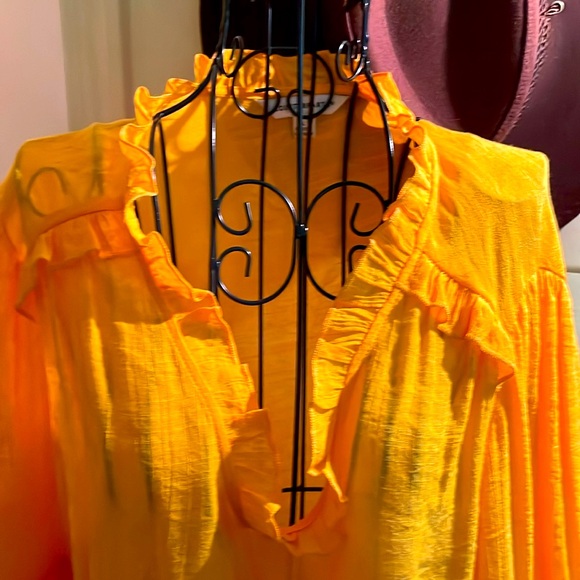 Sassy Sunflower 🌻 Golden Yellow Long Sleeve Tunic Top - Picture 2 of 7